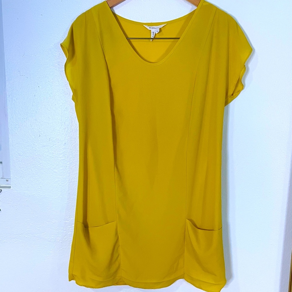 BCBGeneration mustard shirt dress